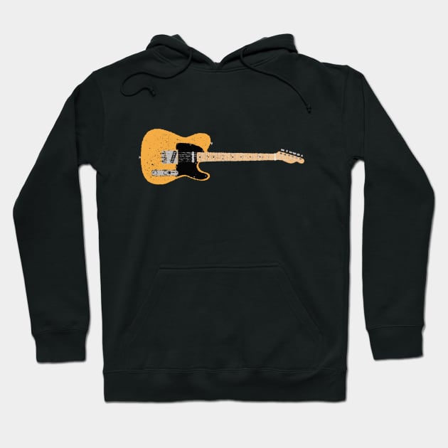 Merle Haggard Butterscotch Telecaster Electric Guitar Hoodie by Daniel Cash Guitar